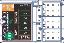 Absima 6-Kanal Empfänger R6GPS 2.4GHz f. CR9T