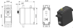 Absima Servo S350MH 35kg 25Z / JR Metallgetriebe