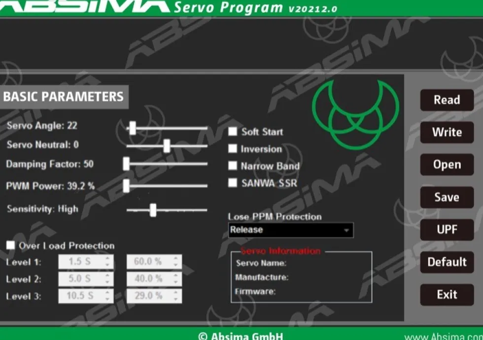Absima USB Interface Programmkarte für Absima Servos