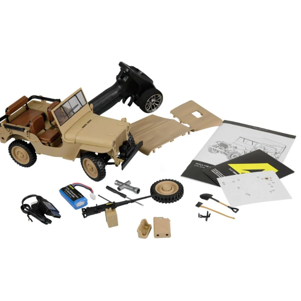 Amewi Jeep Willys MB Scale Crawler 4WD 1:14 RTR sand