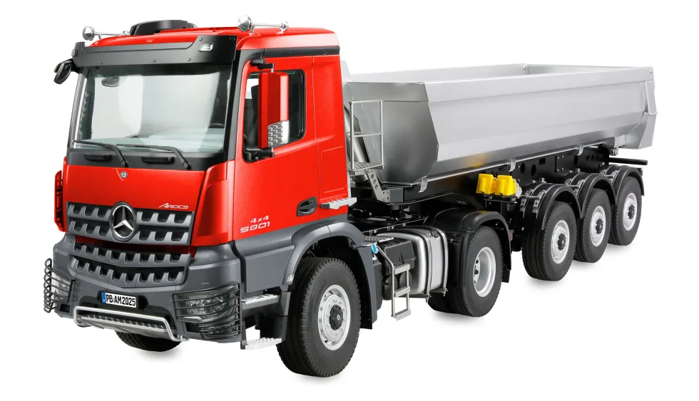 Amewi Mercedes-Benz Arocs Sattelzug mit Kippauflieger 4x4 1:14 RTR rot