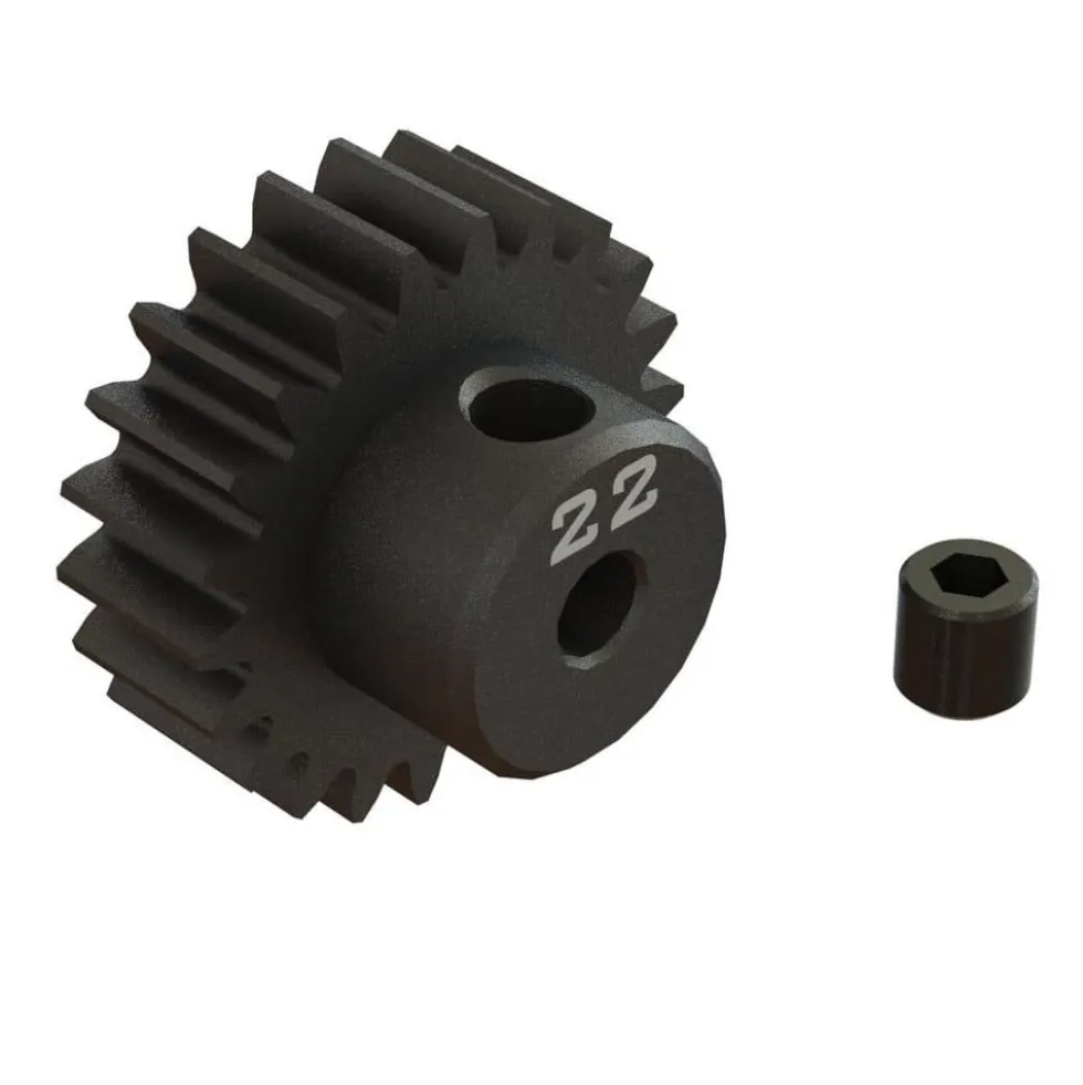 Arrma ARA311084 Stahl Ritzel CNC-gefräst 22T 0.8 Mod 3,175 mm Bohrung