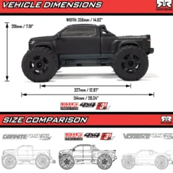 Arrma Big Rock 4X4 223S BLX Brushless Street Truck RTR schwarz 1:10