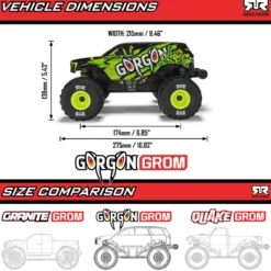Arrma Gorgon Grom Mega 380 Brushed 4x4 Monster Truck RTR 1:16 rot