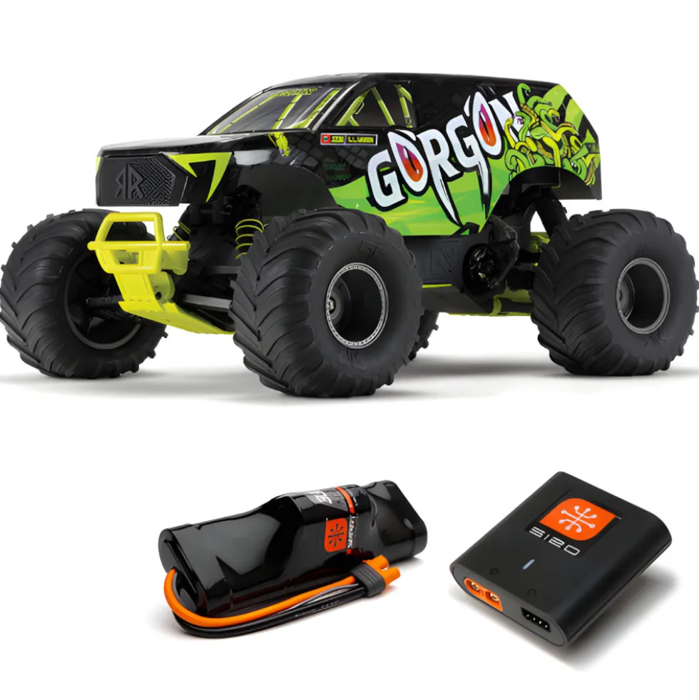 Arrma Gorgon 4X2 Mega 550 Brushed Monster Truck RTR 1:10 Yellow
