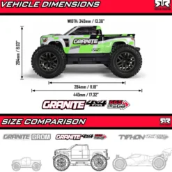 Arrma Granite MEGA 665 4X4 Brushed Monster Truck 1:10 RTR Blau