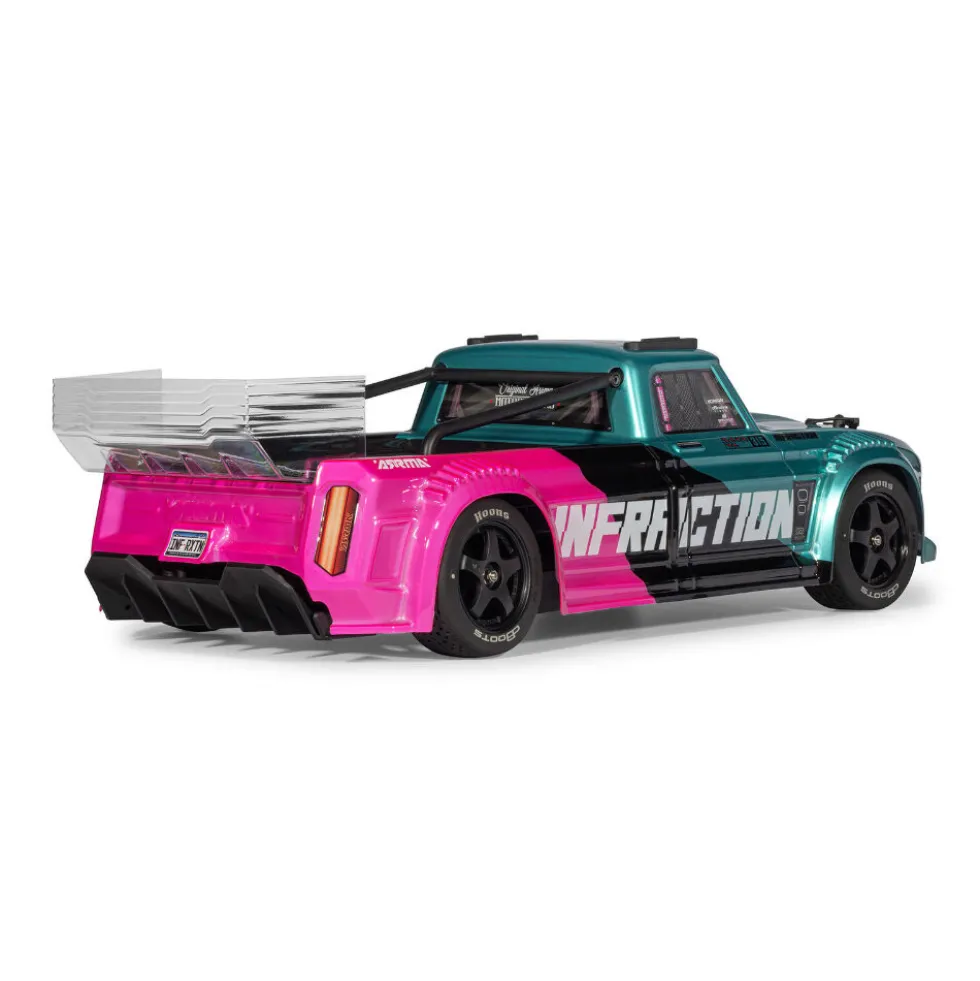 Arrma Infraction 223S DSC 4X4 RTR Brushless All-Road Street Bash Truck 1:8 Teal/Pink