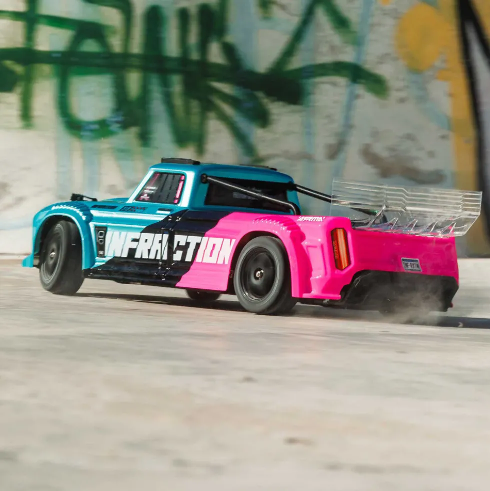 Arrma Infraction 223S DSC 4X4 RTR Brushless All-Road Street Bash Truck 1:8 Teal/Pink