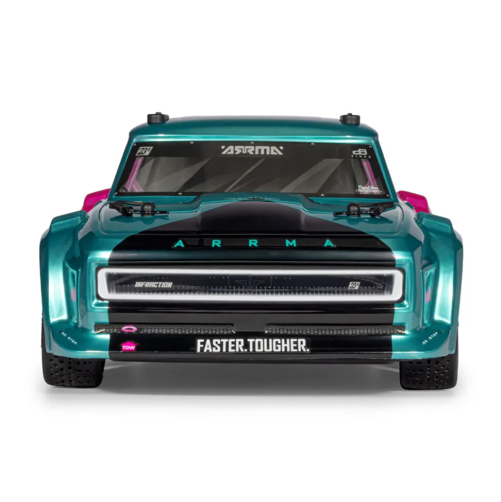 Arrma Infraction 223S DSC 4X4 RTR Brushless All-Road Street Bash Truck 1:8 Teal/Pink