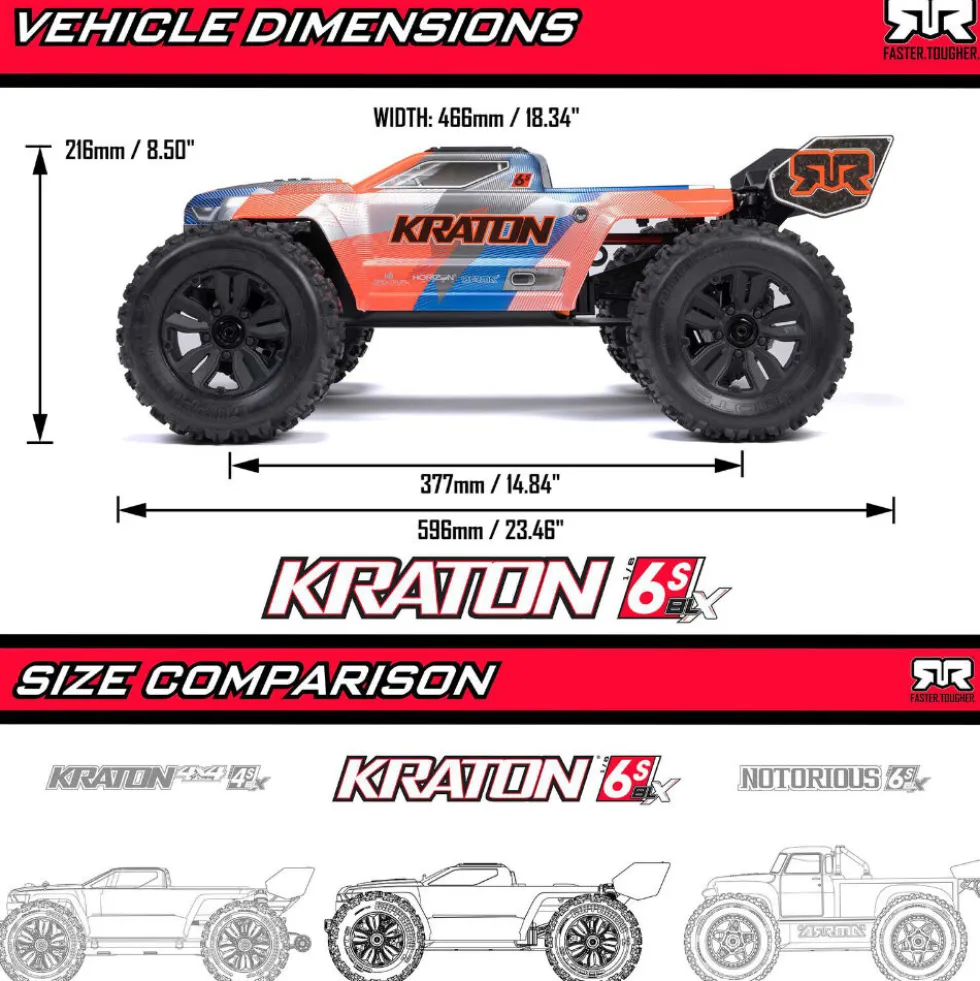 Arrma Kraton 6S 4x4 Brushless Speed Truck RTR 1:8 Grün/Schwarz