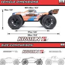 Arrma Kraton 4X4 6S BLX Brushless V6 Speed Truck 1:8 RTR Blue/Red