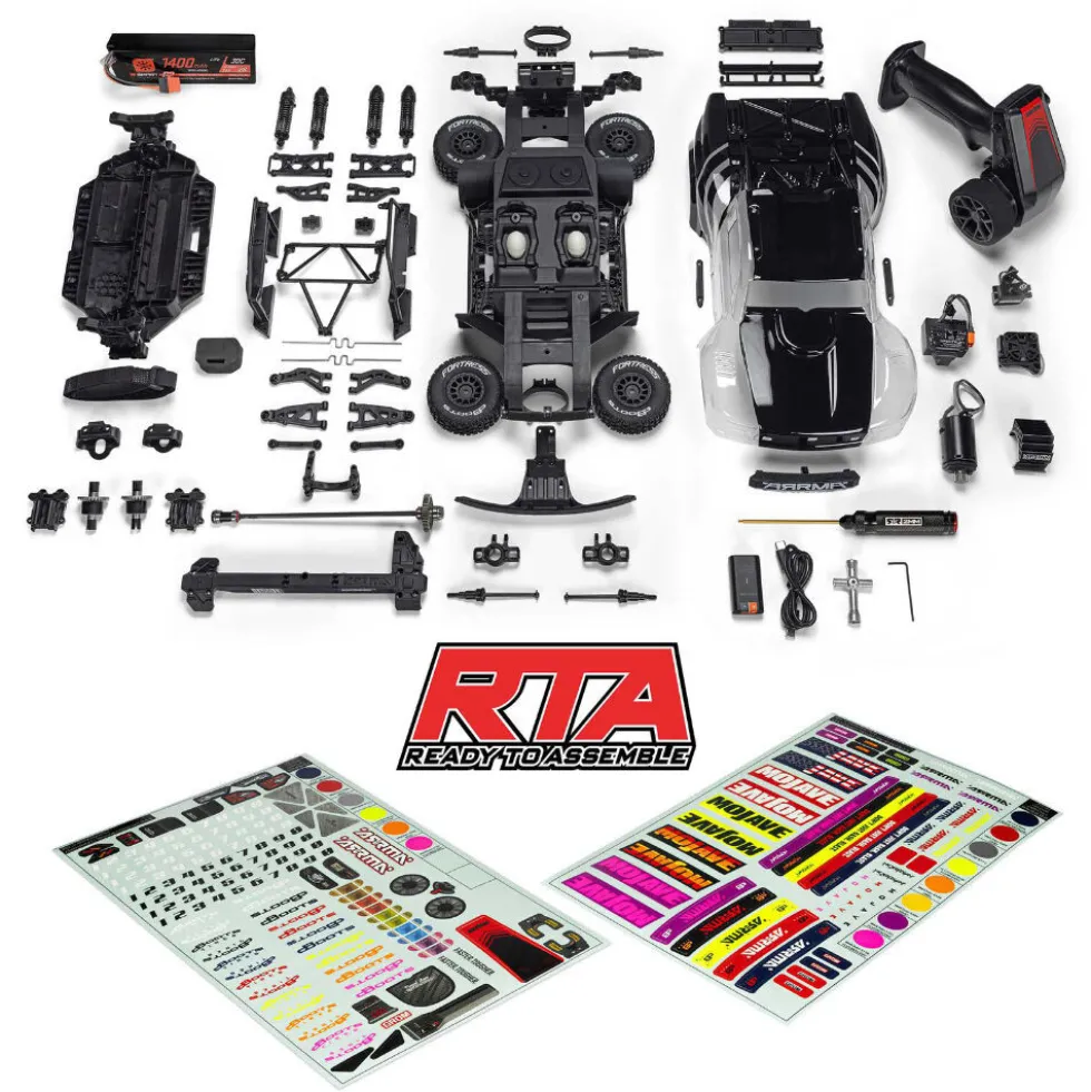 Arrma Mojave GROM 4x4 Brushed Desert Truck Bausatz Clear/Black (mit Akku+Lader)