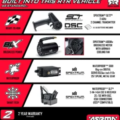 Arrma Quake 223S DSC 2WD Brushless Monster Truck RTR 1:10 Red