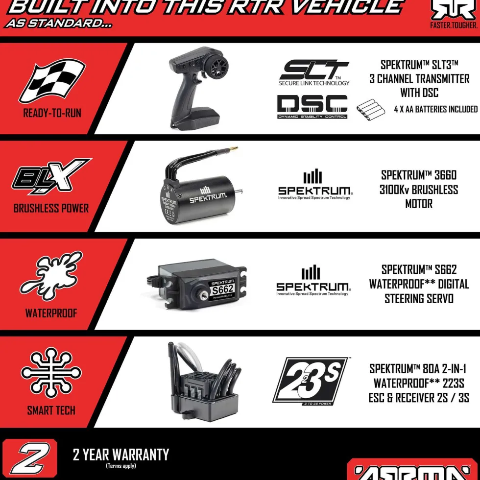 Arrma Typhon 4x4 223S BLX Brushless Buggy RTR 1:8 Red/Blue