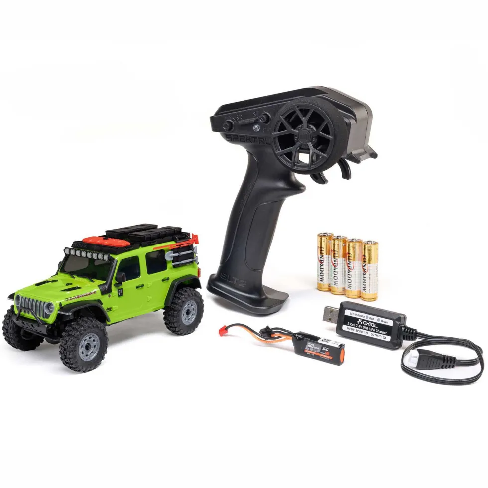 Axial SCX30 Jeep Wrangler JLU 4X4 RTR Brushed Rock Crawler 1:30 RTR Grün