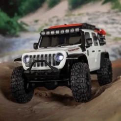 Axial SCX30 Jeep Wrangler JLU 4X4 RTR Brushed Rock Crawler 1:30 RTR Weiss