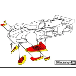 Bittydesign Aesthetic Tuning-Set für GR010 LMH-Karosserie