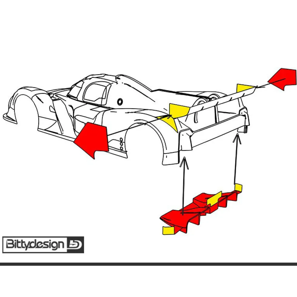 Bittydesign Aesthetic Tuning-Set für GR010 LMH-Karosserie