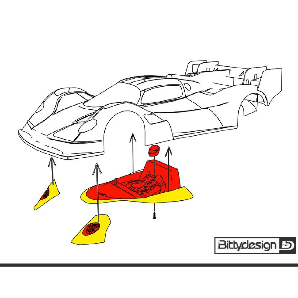 Bittydesign Aesthetic-Tuning-Kit für AMR10 LMH-Karosserie