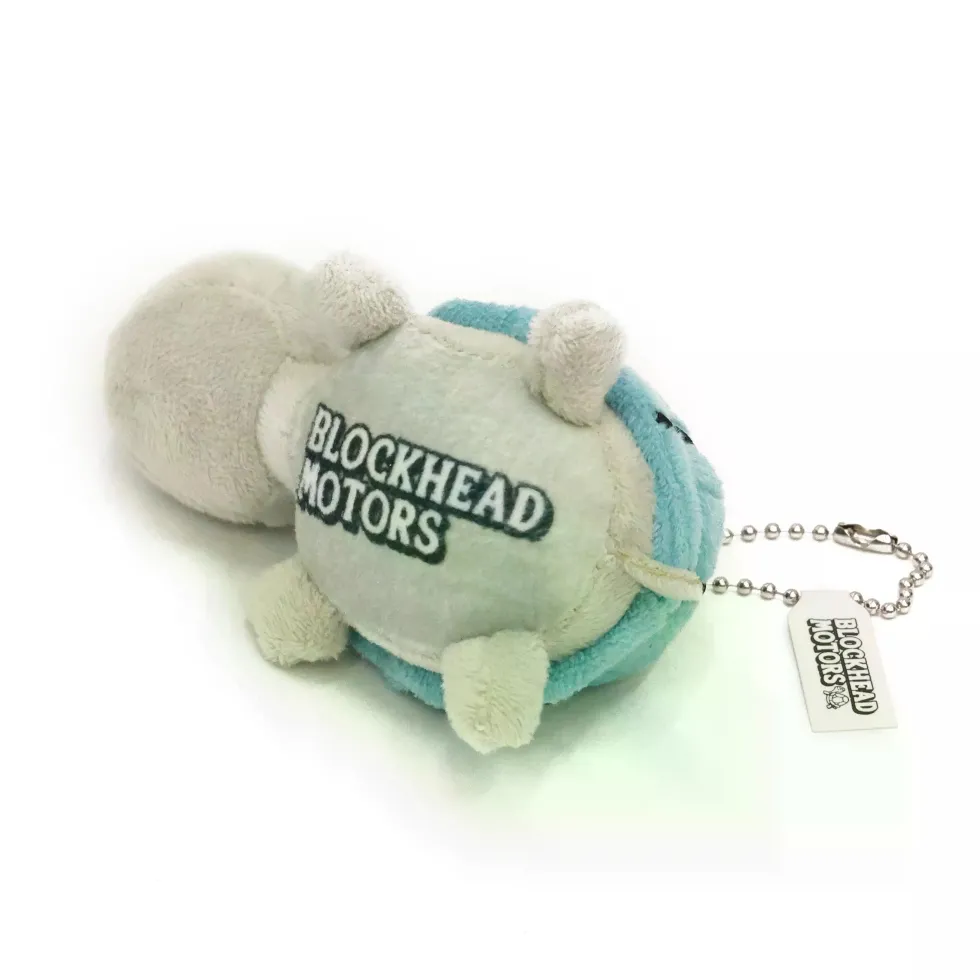 Blockhead Motors Turtle stuffed Keychain