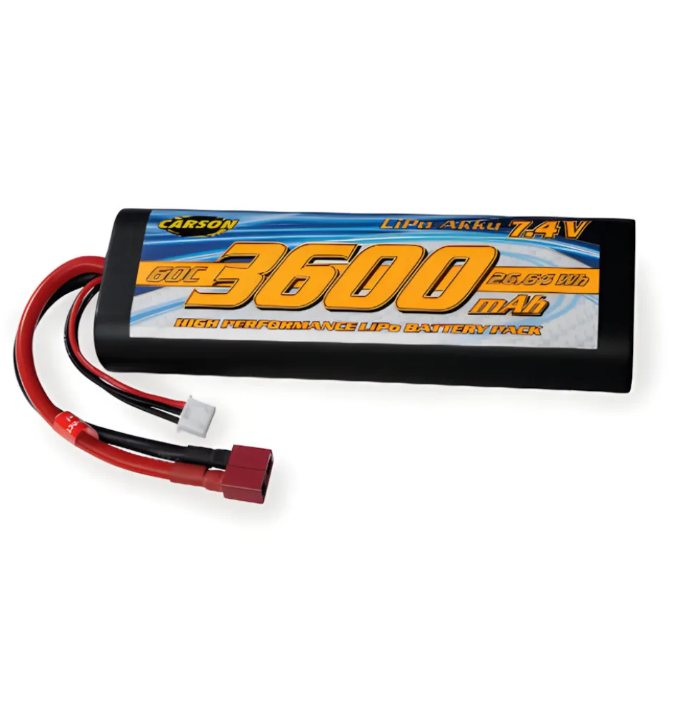 Carson LiPo Stickpack 7,4V 3600mAh 60C T-Stecker Euro-Cup