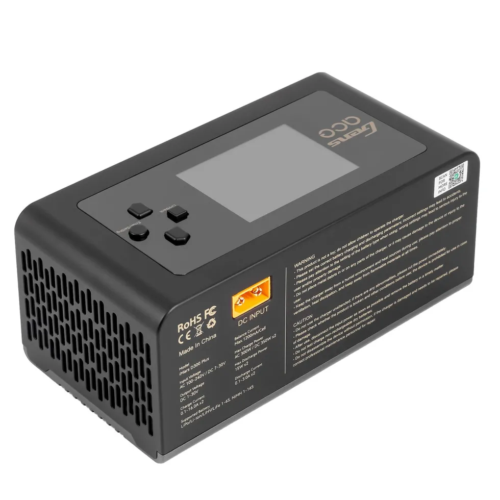 Gens Ace Ladegerät IMARS D300 Plus G-Tech Dual Channel AC/DC 300W/700W Schwarz