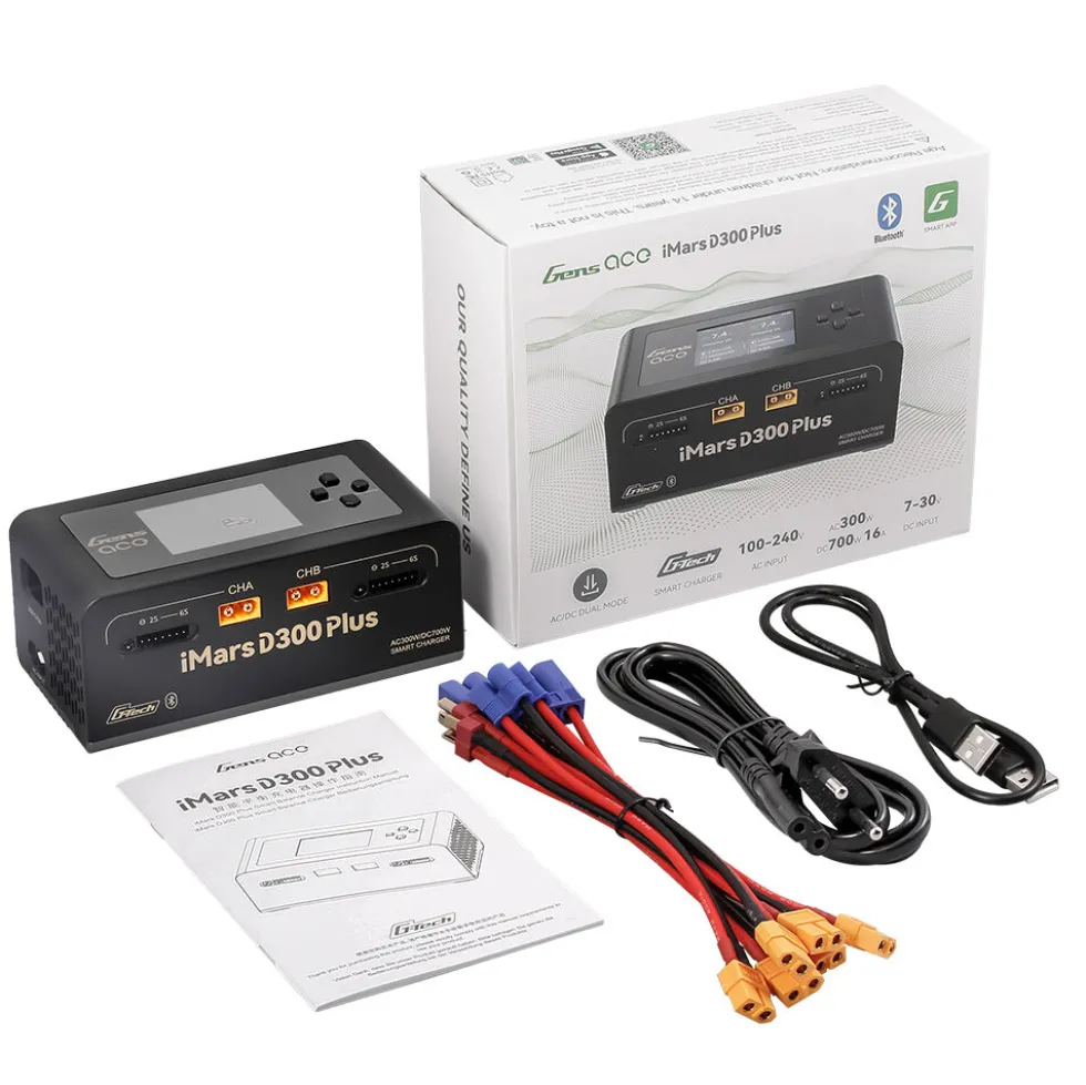 Gens Ace Ladegerät IMARS D300 Plus G-Tech Dual Channel AC/DC 300W/700W Schwarz