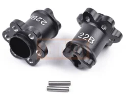 GPM Alu Radmitnehmer 22mm (1 Paar) für Axial Yeti Schwarz