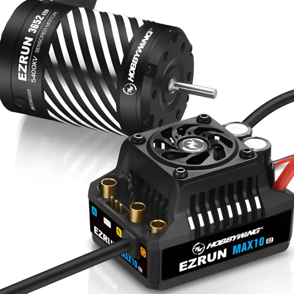 Hobbywing Ezrun MAX10 G2 80A Combo mit 3652SD-5400kV 3,175 Welle