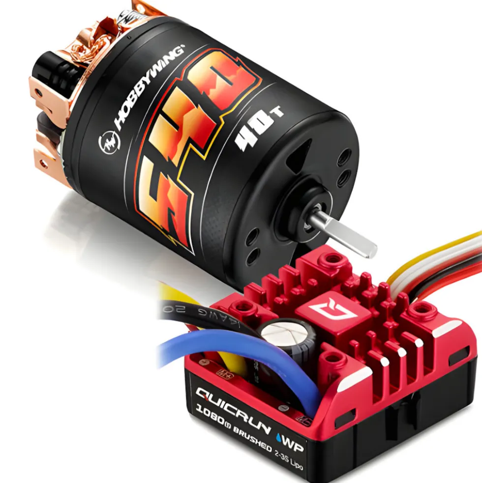 Hobbywing Quicrun Brushed WP1080 (G2) Combo mit 540 40T Motor