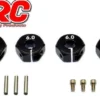 HRC Racing Alu 12mm Radmitnehmer (6mm breit) Schwarz (4)