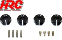 HRC Racing Alu 12mm Radmitnehmer (7mm breit) Schwarz (4)
