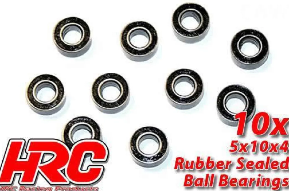 HRC Racing Kugellager 5x10x4mm Gummidichtung (10)