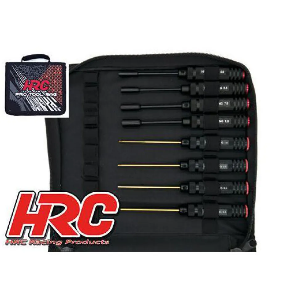HRC Werkzeug-Set mit Tasche- Racer Set - Sechskant & Steckschlüssel (9--teilig)