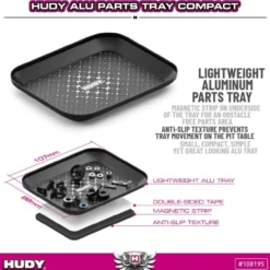 Hudy Alu Kleinteileschale Compact – magnetisch & rutschfest