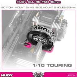 Hudy Alu Lüfter 40mm Boden/Seiten Montage