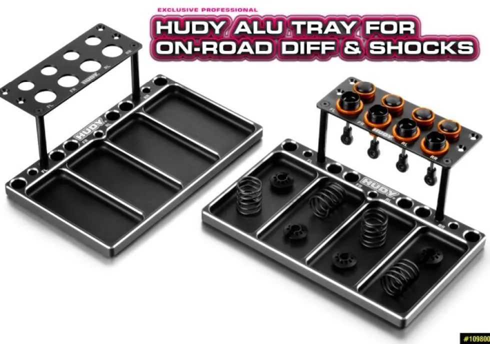 HUDY Alu Schale für Onroad Diff. & Dämpfer