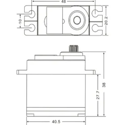 JX Digital Servo 5508MG - 8.2kg - 0.07s - schwarz