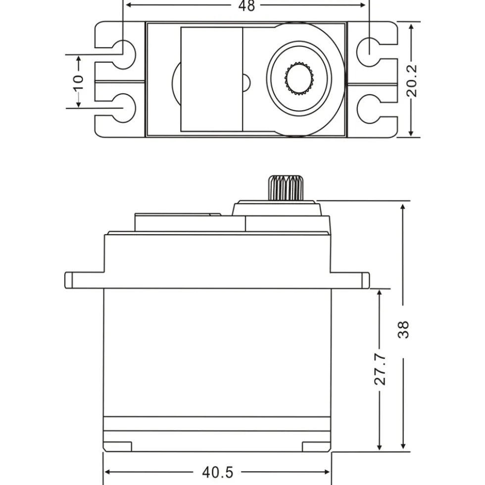 JX Digital Servo 5508MG - 8.2kg - 0.07s - schwarz