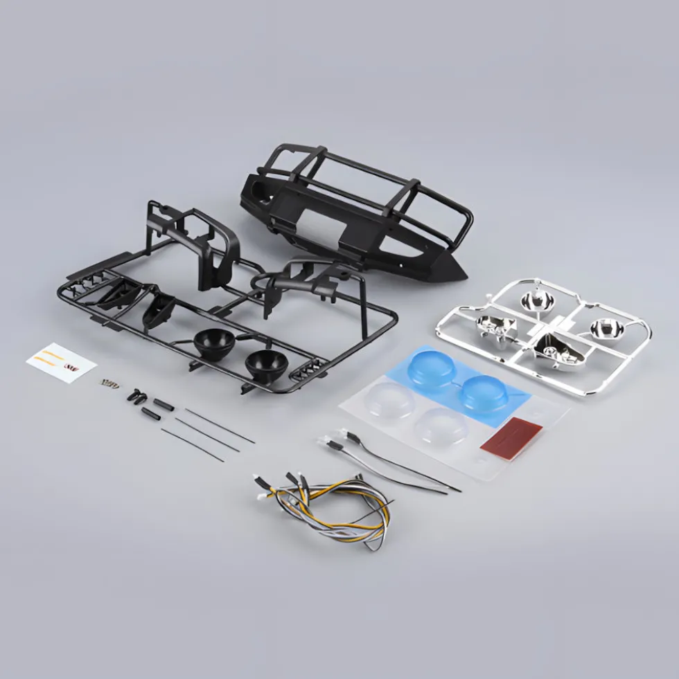 killerbody KB48718 Alu Rammschutz mit LED-Lampen schwarz für Traxxas TRX-4