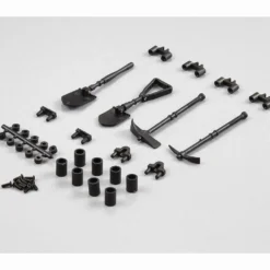 killerbody KB48256 Deko Werkzeug-Set (Kunststoff schwarz) mit Halterungen
