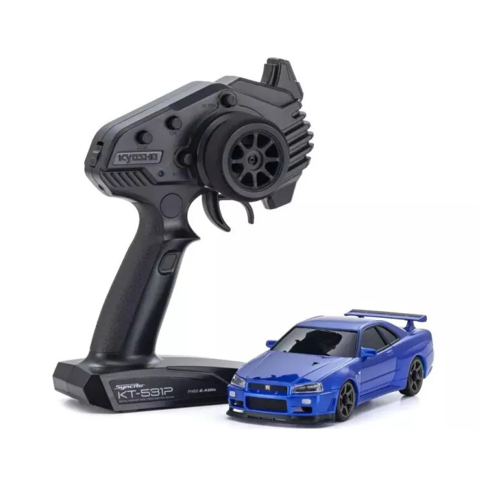Kyosho Mini-Z AWD Nissan Skyline GT-R R34 Metallic-Blau