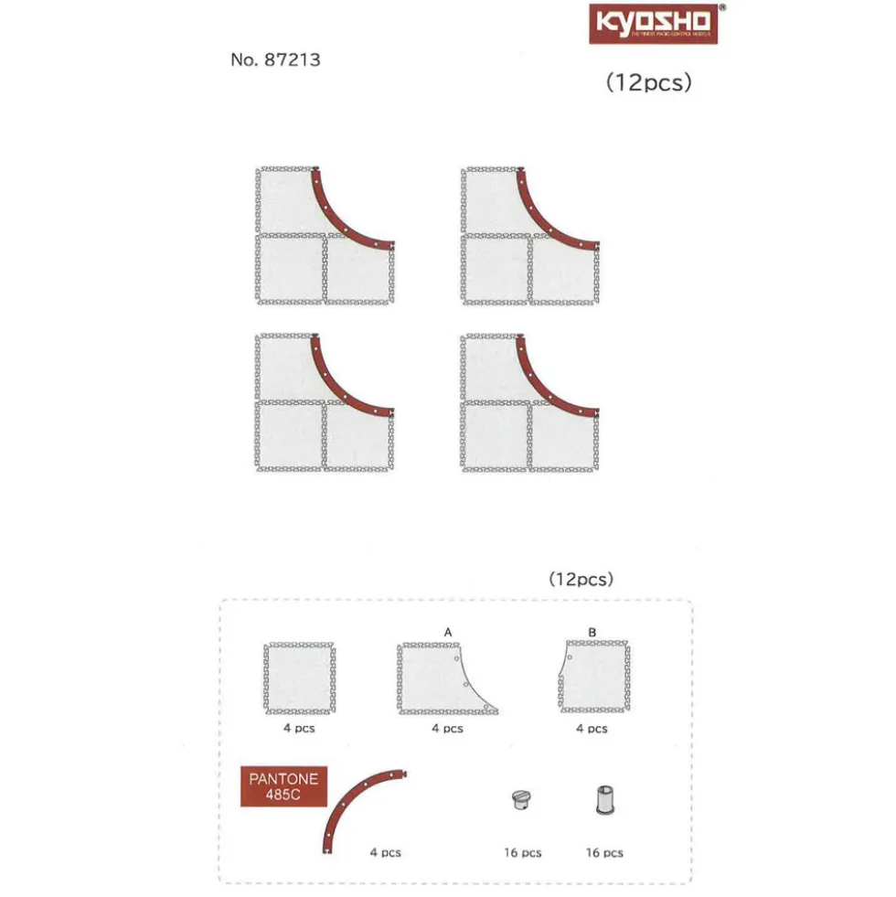 Kyosho Mini-Z Carpet Track 50 Large Corner (12)