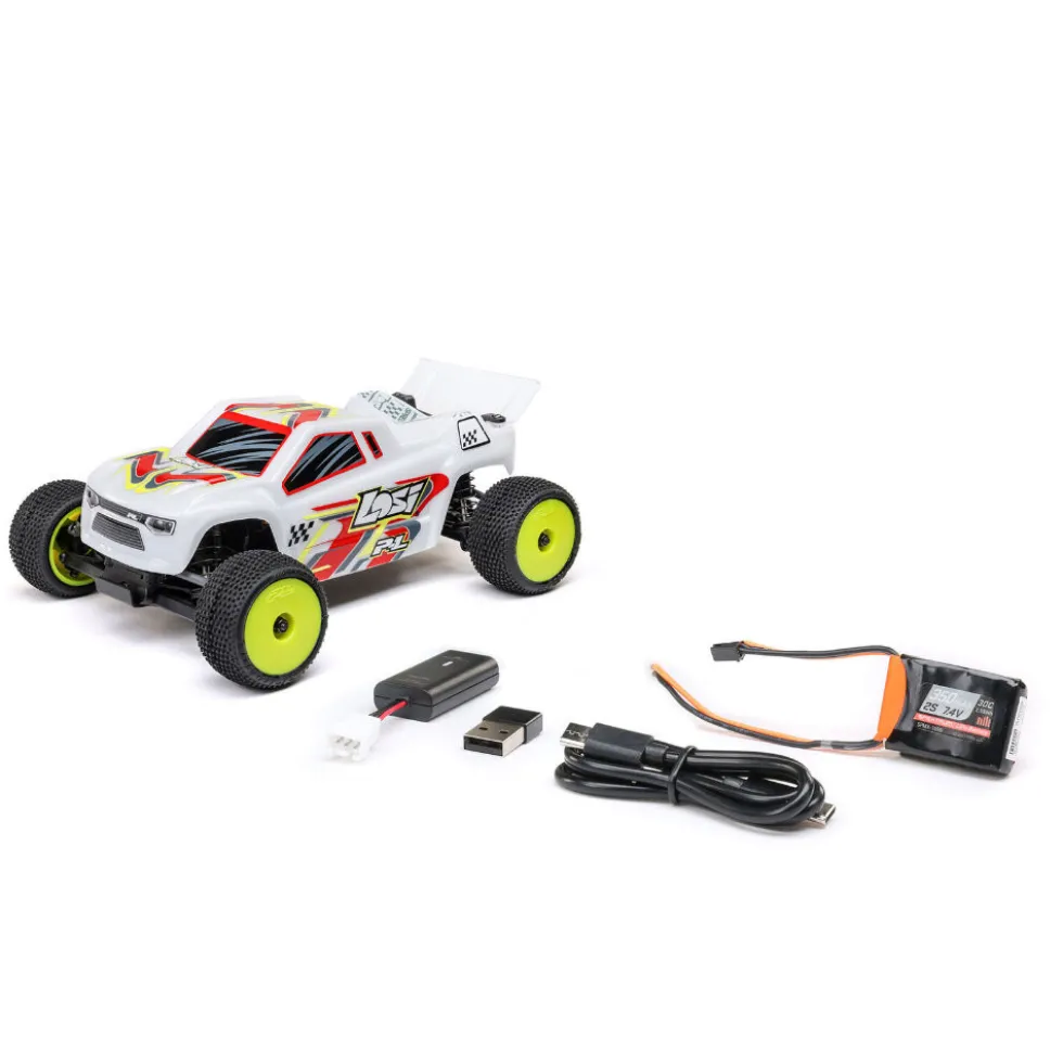 Losi Micro-T 2S 2WD RTR Stadium Truck weiß 1:28