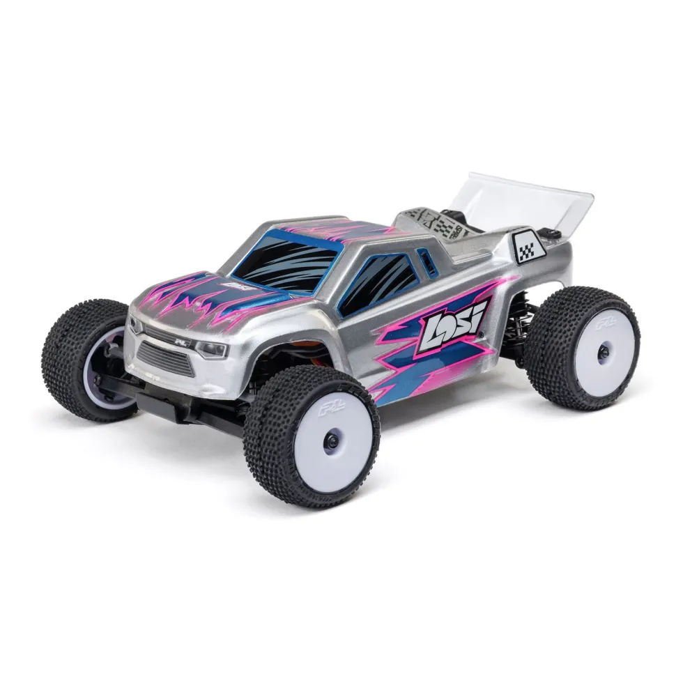 Losi Micro-T 2S 2WD RTR Stadium Truck silber 1:28