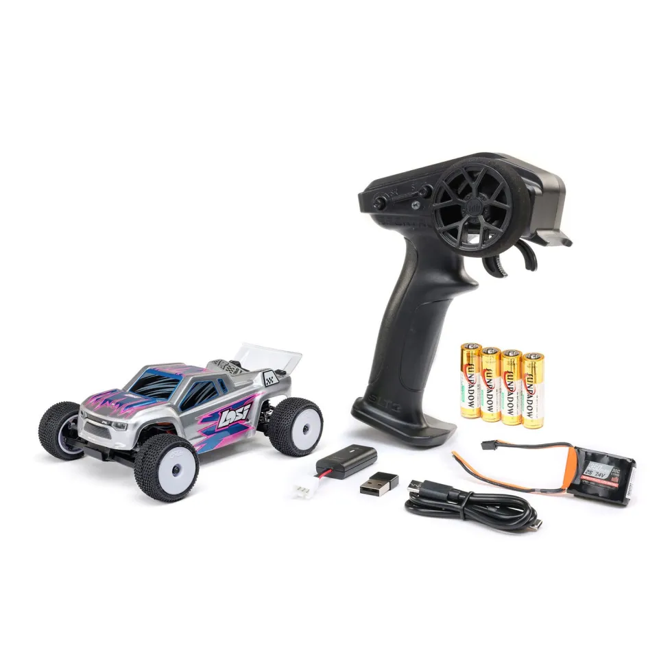 Losi Micro-T 2S 2WD RTR Stadium Truck silber 1:28