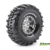 Louise Komplettrad CR-CHAMP 1/10 Crawler Super Soft 1.9 Felgen Schwarz Chrom Hex 12mm (2)