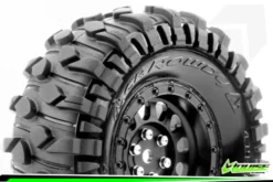 Louise Komplettrad CR-Rowdy Class 1 1/10 Crawler Set Mounted Super Soft Black 1.9 Wheels (2)