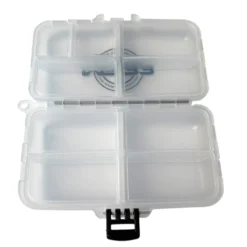 MR33 Kleinteilebox doppelseitig klappbar 11,4 x 6,2 x 3,4cm mit 9 Fächern - Transparent