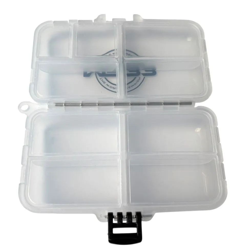 MR33 Kleinteilebox doppelseitig klappbar 11,4 x 6,2 x 3,4cm mit 9 Fächern - Transparent